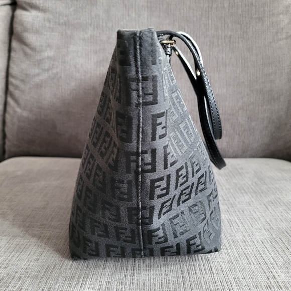 * SOLD on Marketplace* - Fendi Black Zucchino Small Tote Bag - Picture 4 of 17
